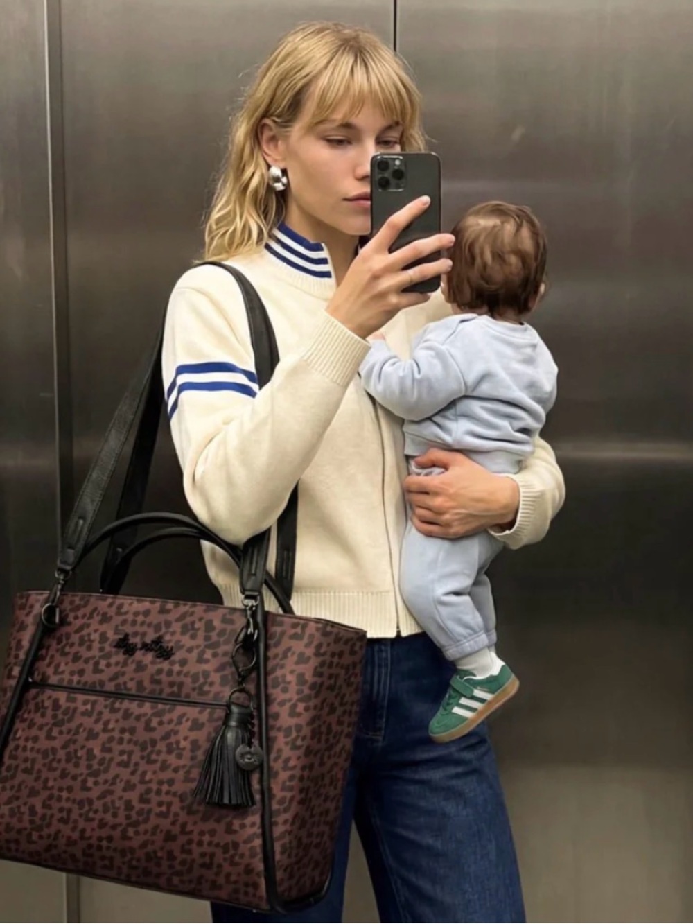 Itzy Ritzy Leopard BOSS TOTE Diaper bag